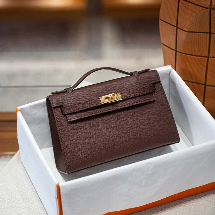 Kelli-Clutch aus Leder für Damen