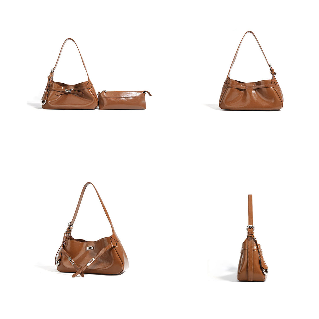 Kelli Hobo-Tasche aus Lackleder mit verstellbarem Riemen