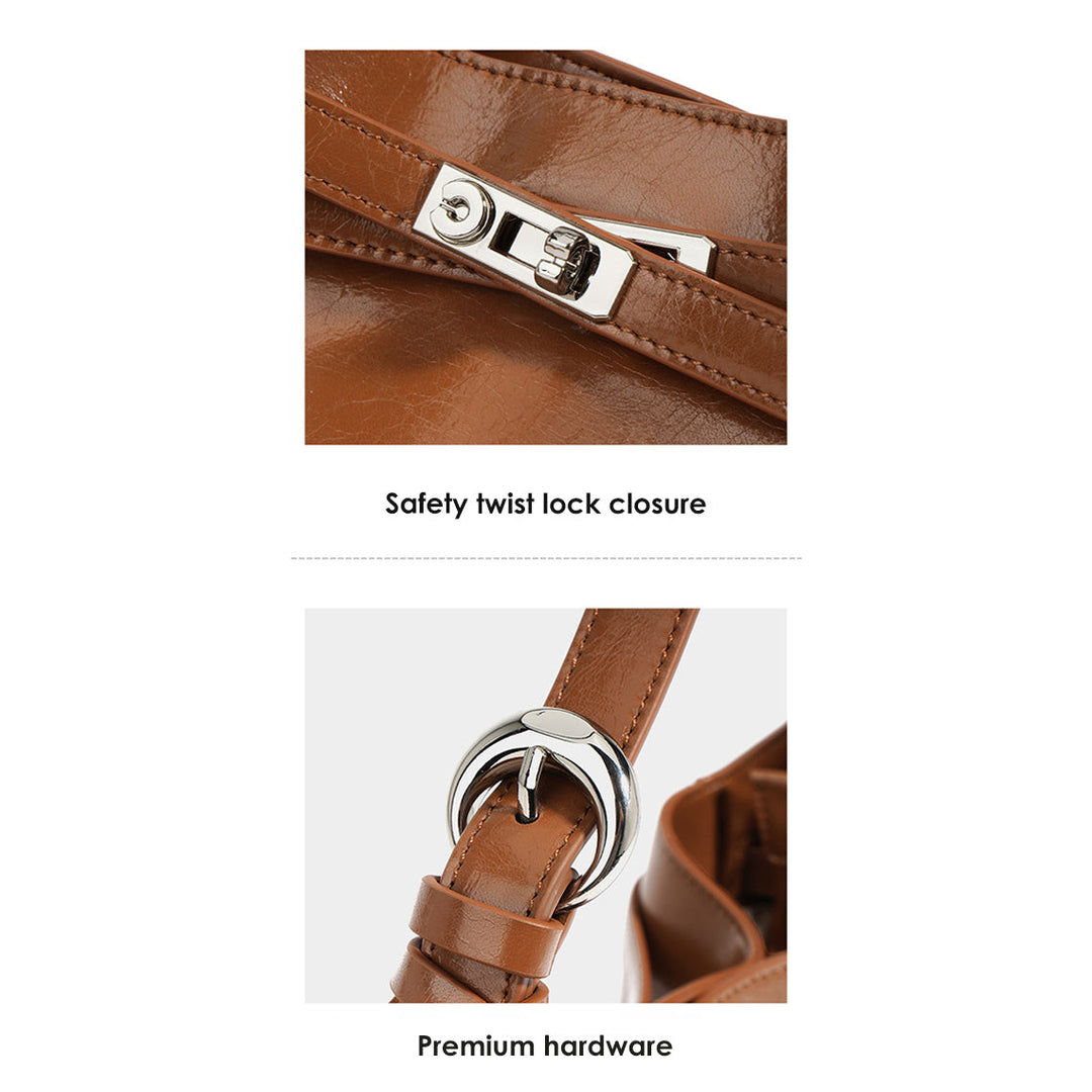Kelli Hobo-Tasche aus Lackleder mit verstellbarem Riemen