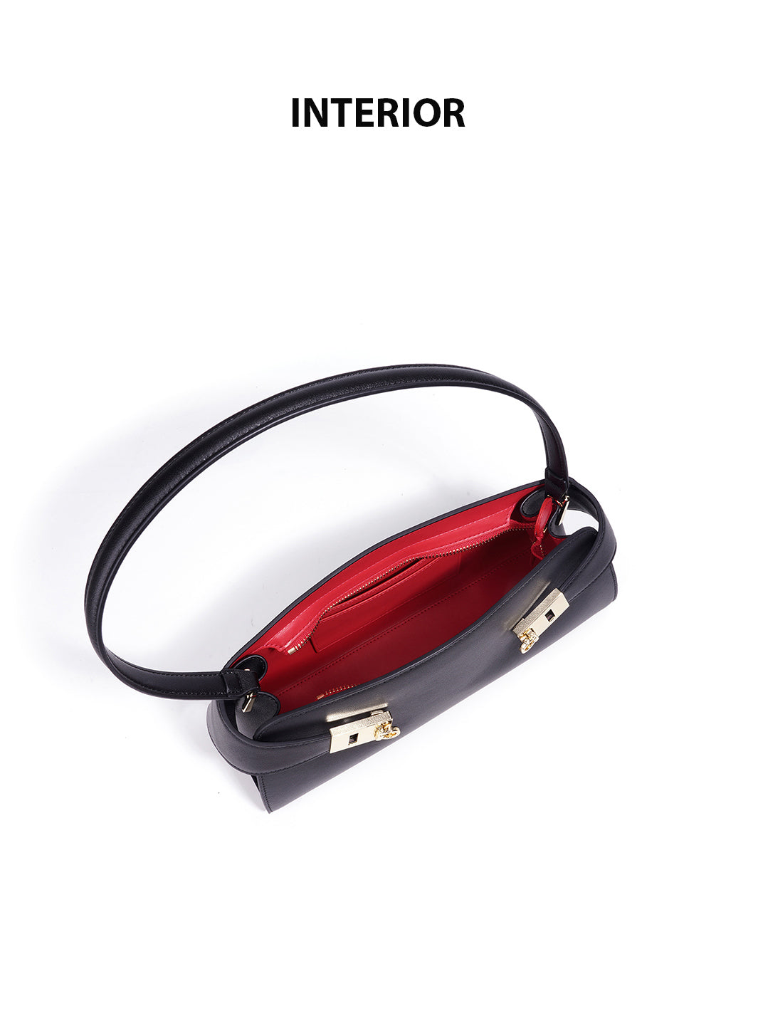 East-West Schultertasche für Damen mit länglicher rechteckiger Form