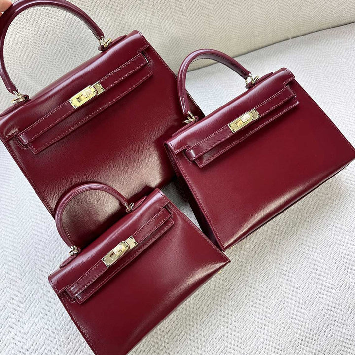 Mini Sellier Kelli Tasche aus Narbenleder