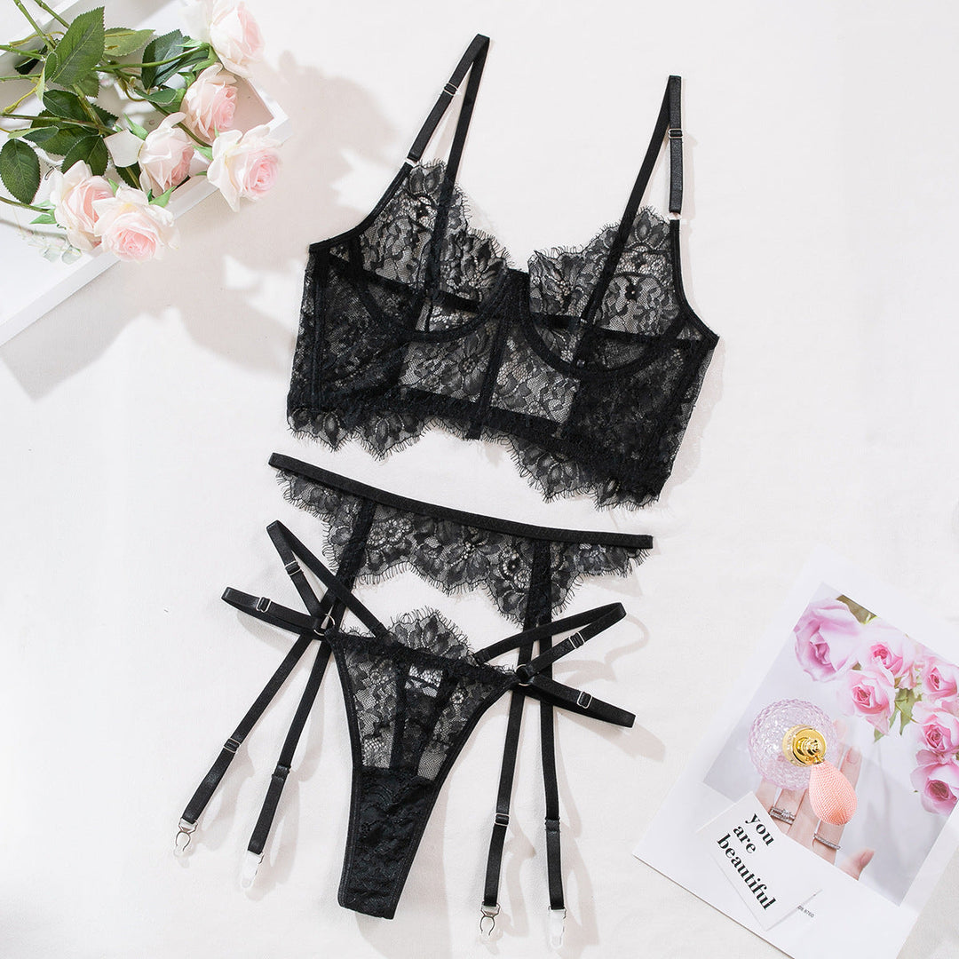 Cindy Schwarzes Dessous Set