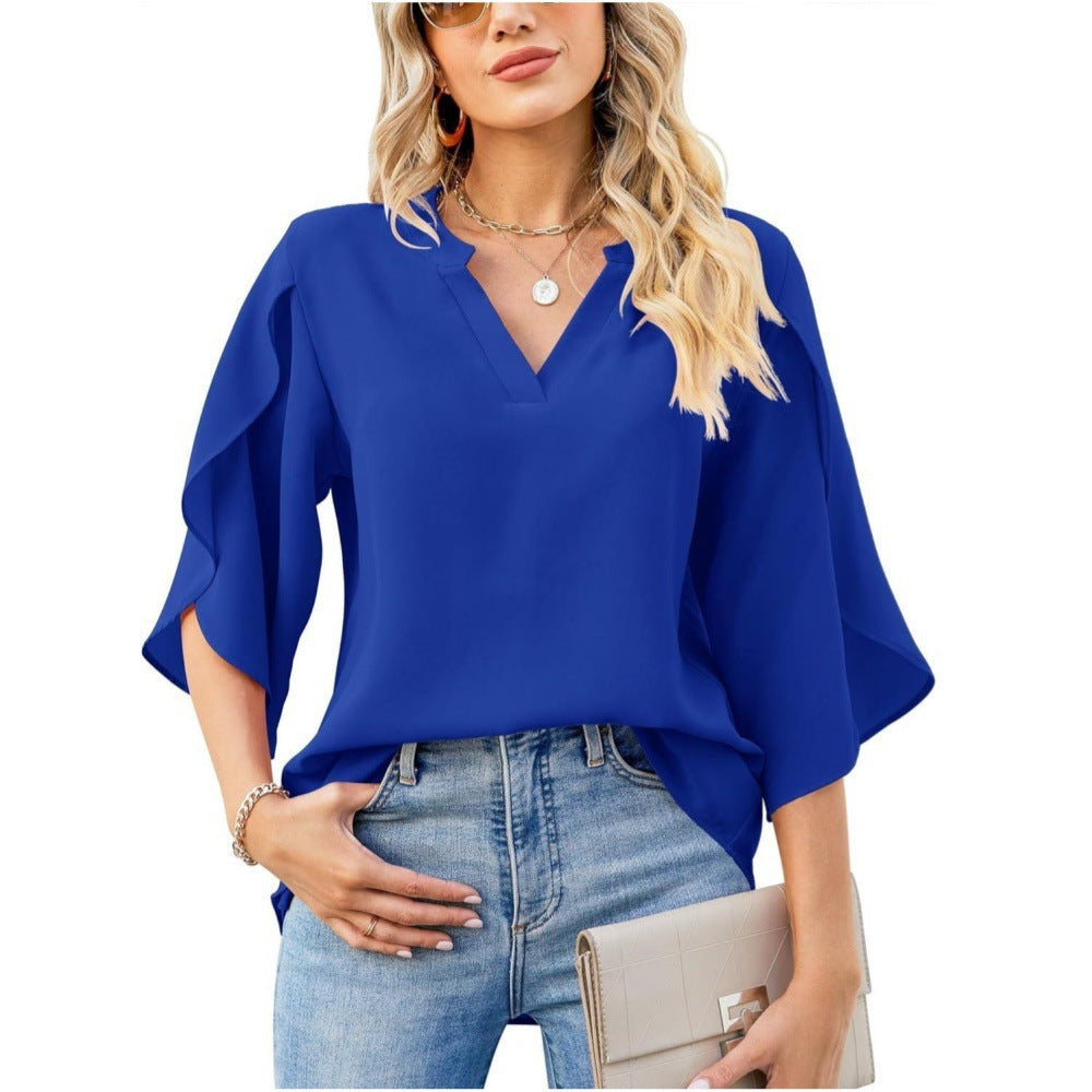 Claire Elegantes Top mit V-Ausschnitt – Für zeitlose Eleganz und Komfort