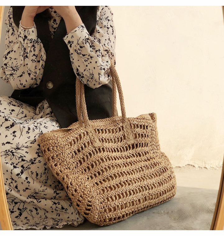 STELLA |  Stylische gewebte Strandtasche
