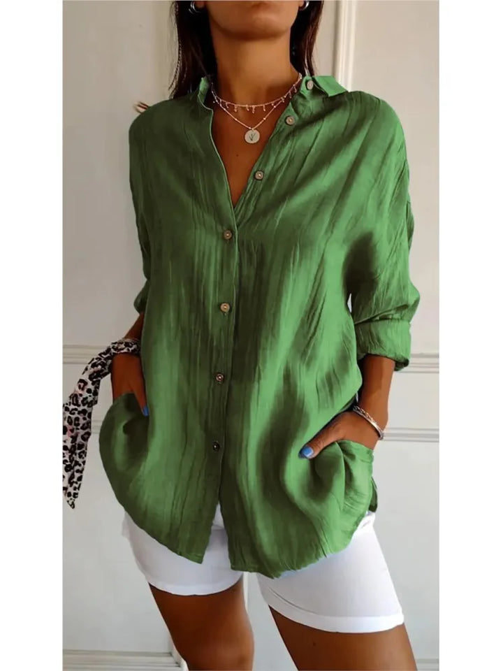 Yvonne – Leichte Damenbluse aus Baumwolle für stilvolle Looks bei jedem Wetter