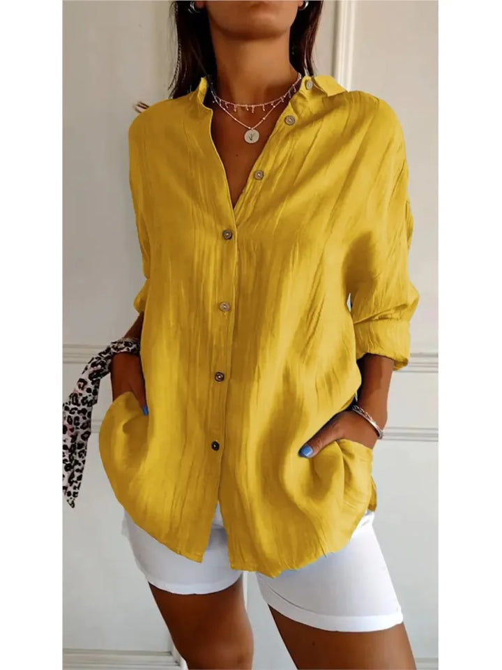 Yvonne – Leichte Damenbluse aus Baumwolle für stilvolle Looks bei jedem Wetter