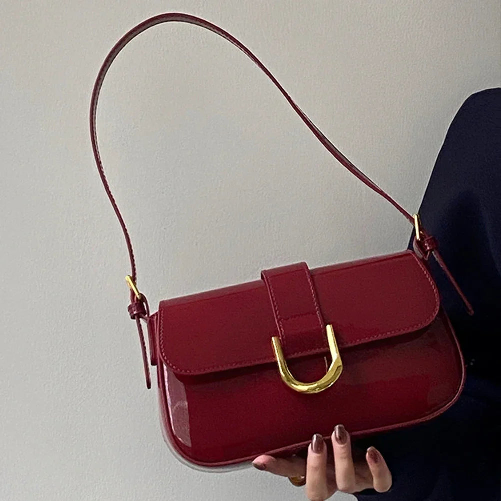 MIA |  Retro Lackleder Umhängetasche