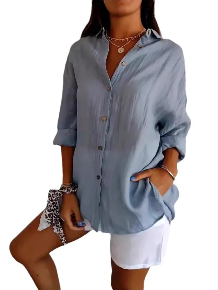 Yvonne – Leichte Damenbluse aus Baumwolle für stilvolle Looks bei jedem Wetter