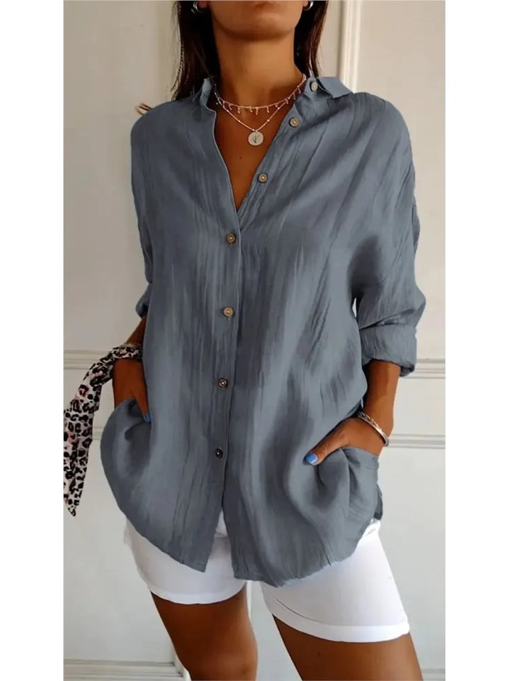 Yvonne – Leichte Damenbluse aus Baumwolle für stilvolle Looks bei jedem Wetter