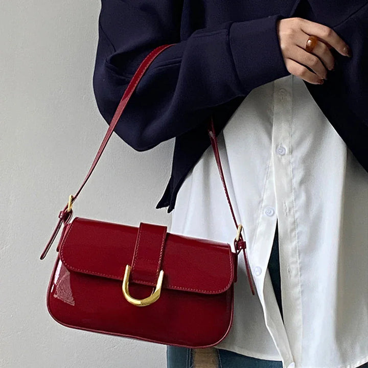 MIA |  Retro Lackleder Umhängetasche