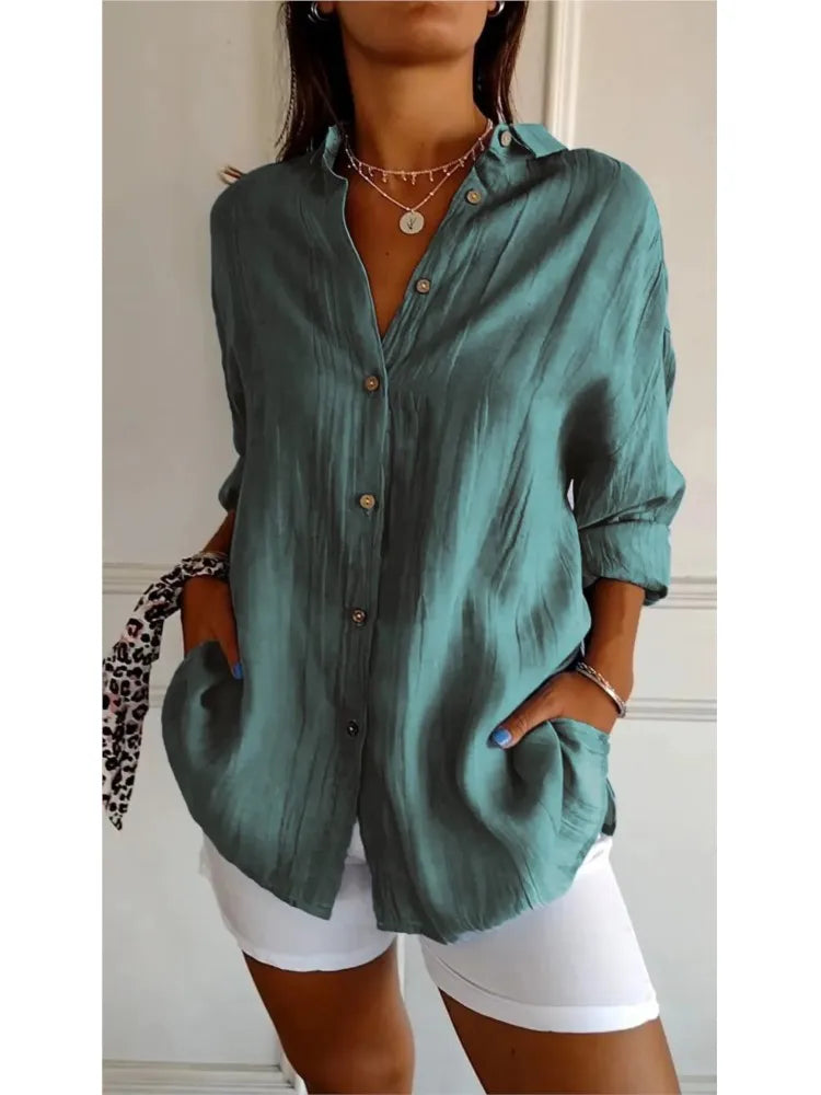 Yvonne – Leichte Damenbluse aus Baumwolle für stilvolle Looks bei jedem Wetter