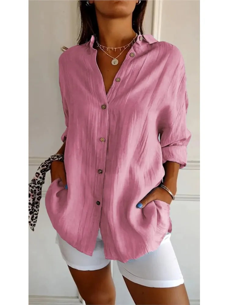 Yvonne – Leichte Damenbluse aus Baumwolle für stilvolle Looks bei jedem Wetter