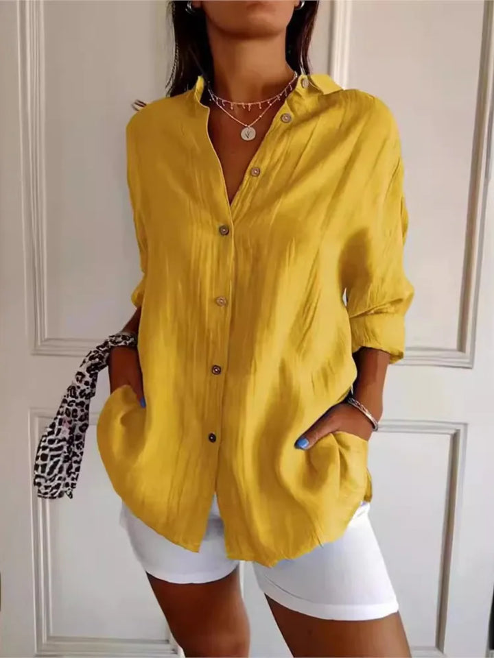 Yvonne – Leichte Damenbluse aus Baumwolle für stilvolle Looks bei jedem Wetter