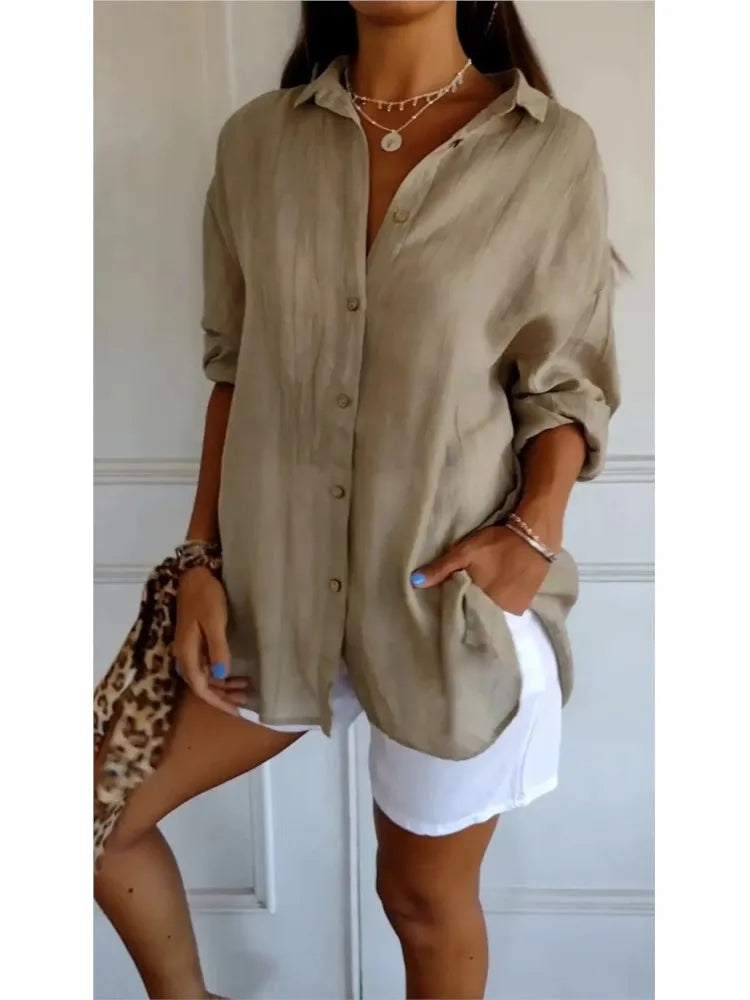 Yvonne – Leichte Damenbluse aus Baumwolle für stilvolle Looks bei jedem Wetter