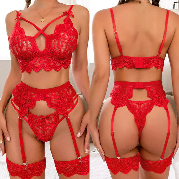 Mariana 3-teiliges Dessous-Set – Luxus, der Ihre Kurven betont