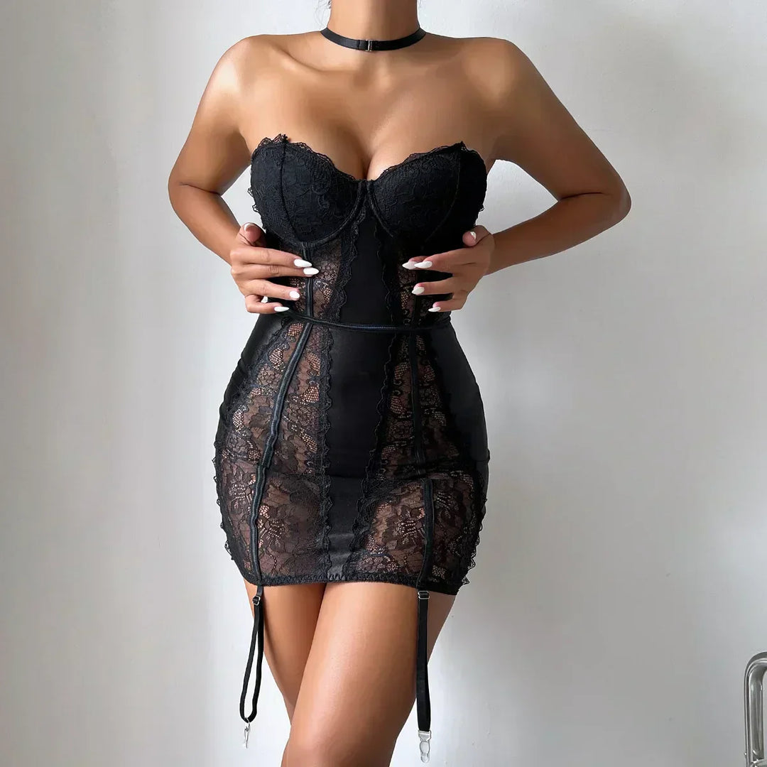 Seraphine Satin & Spitze Umarmung Dessous Set