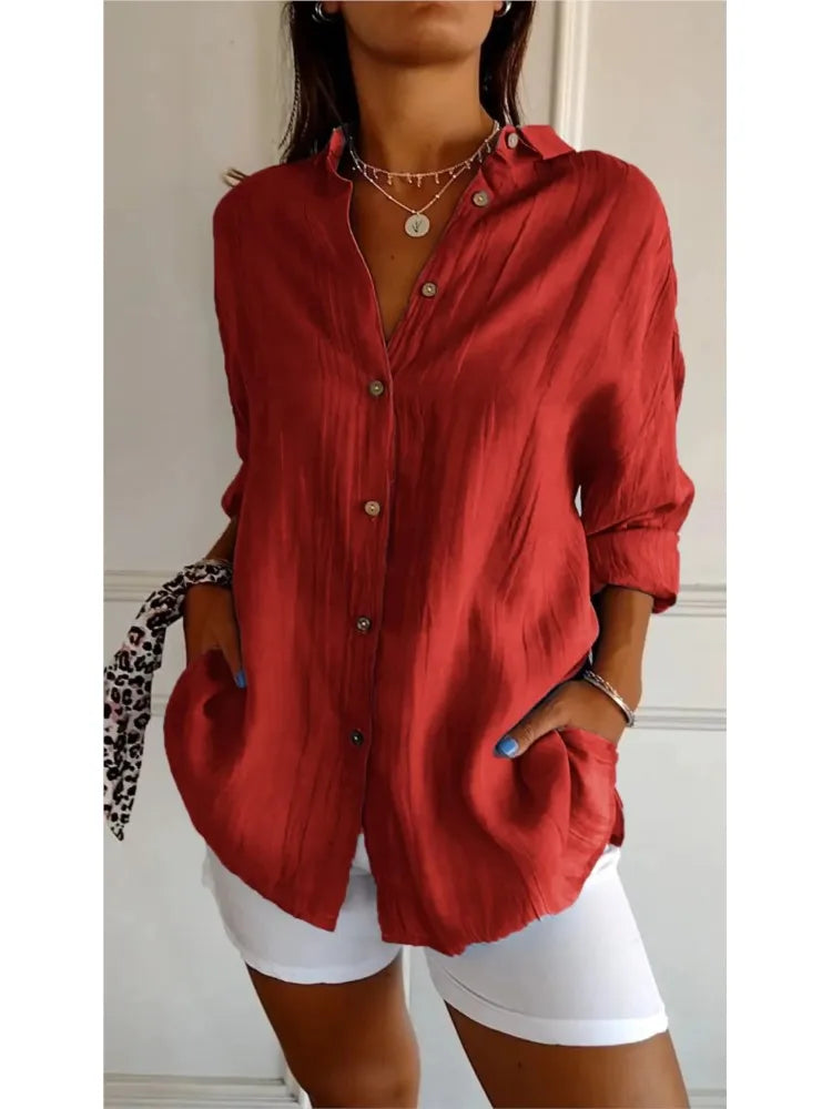 Yvonne – Leichte Damenbluse aus Baumwolle für stilvolle Looks bei jedem Wetter