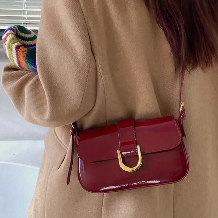 MIA |  Retro Lackleder Umhängetasche
