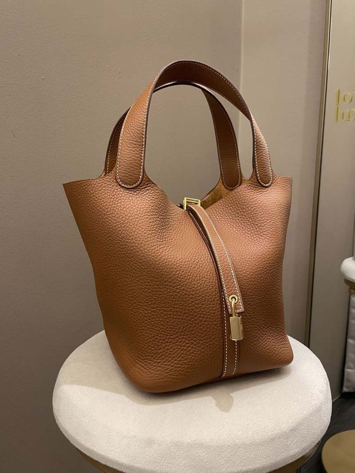 Evie |  Stilvolle Premium Leder Bucket Bag