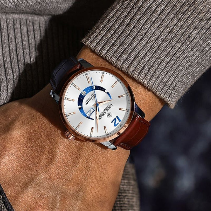 Elegante Mondphasenuhr – Zeit trifft auf Himmelskörper