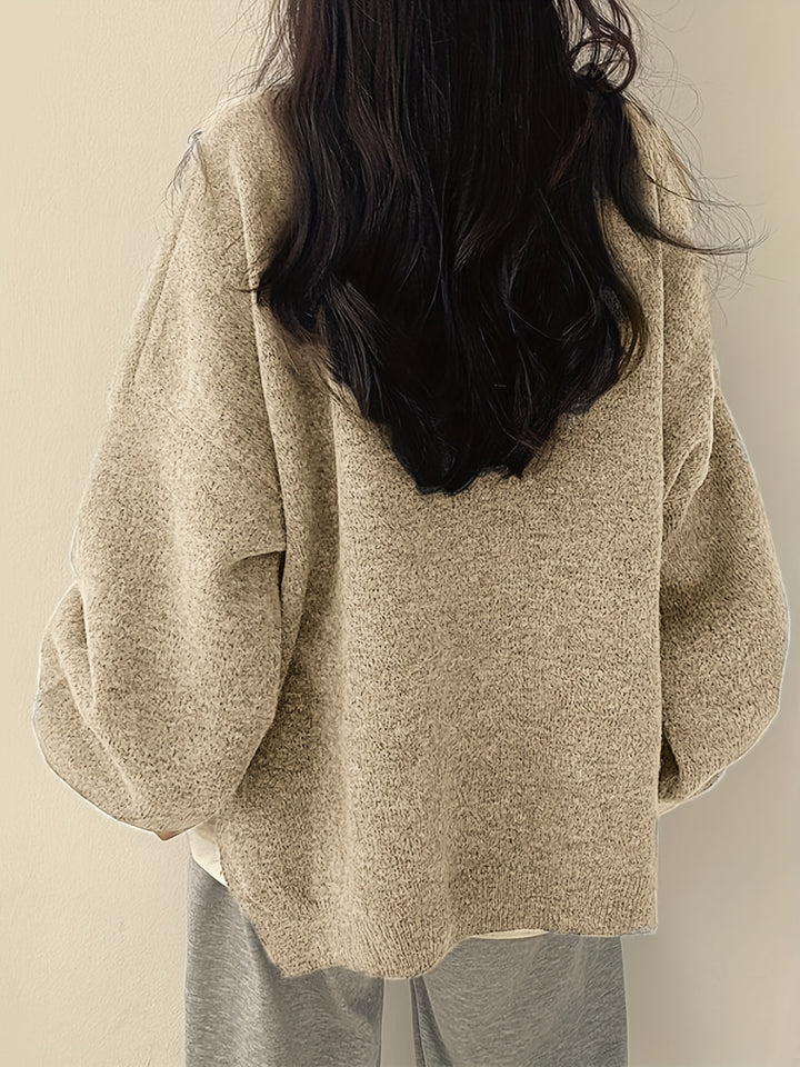 Nora Solider Crew-Neck Pullover