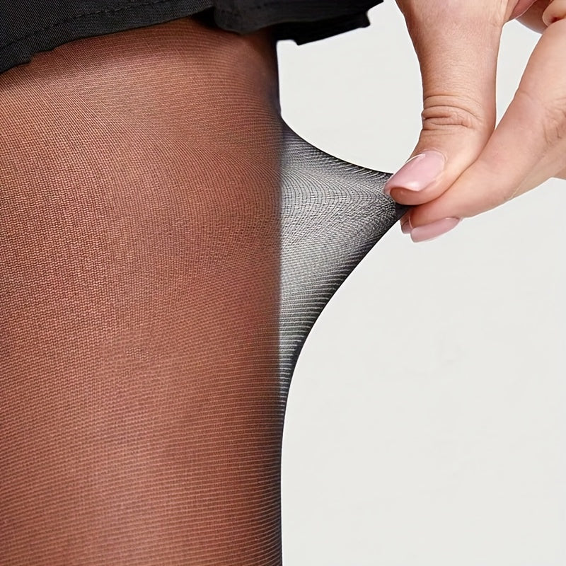 3er-Set Transparente Strumpfhosen – Herz & Geometrisches Muster