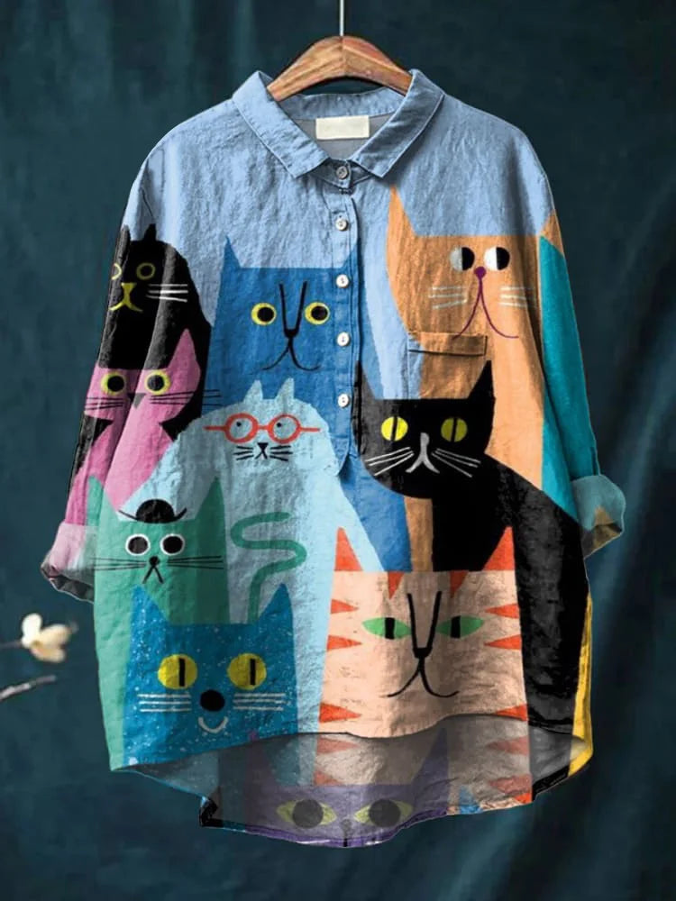 Chloe Stylishes Hunde-Shirt mit Kunst-Print