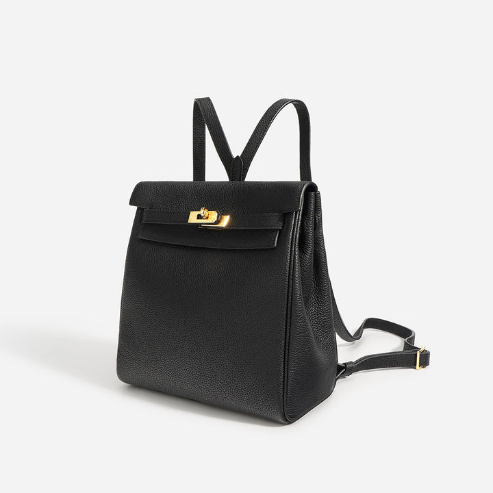 Kelly Rucksack aus Narbenleder mit verstellbaren Riemen