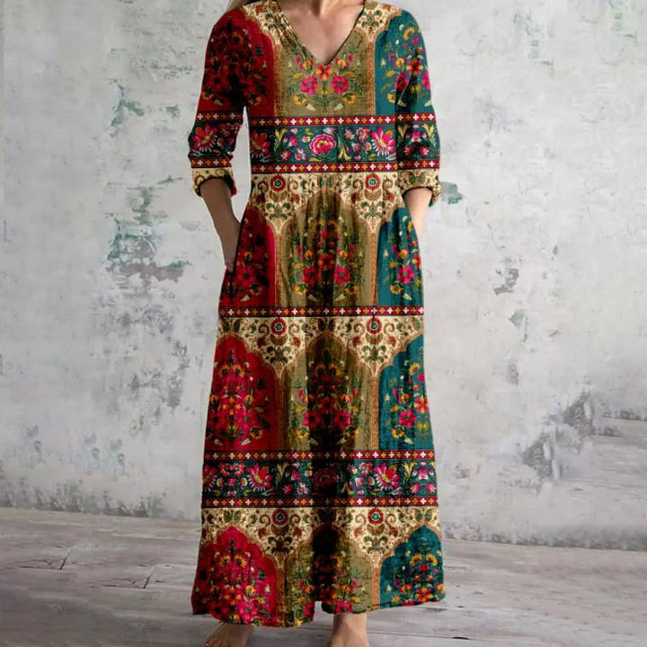 Amalia – Feminines Vintage-Kleid mit romantischem Blumenmuster