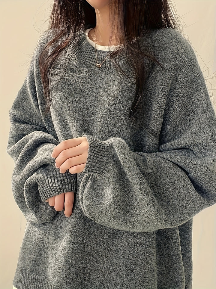 Nora Solider Crew-Neck Pullover
