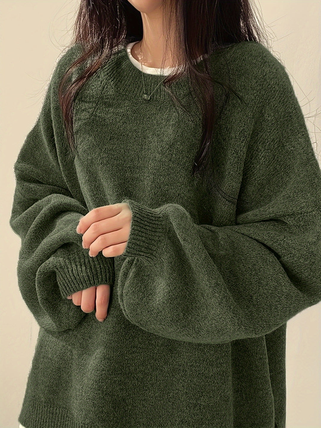 Nora Solider Crew-Neck Pullover