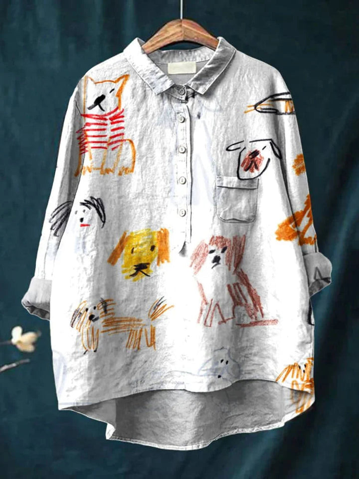 Bella Stylishes Hunde-Shirt mit Kunstmotiv