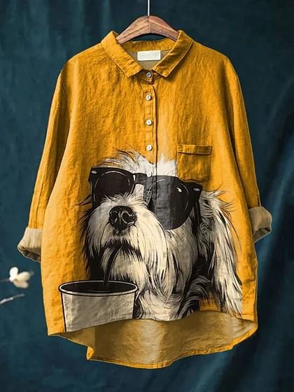 Buddy  Künstlerisches T-Shirt mit Hunde-Print
