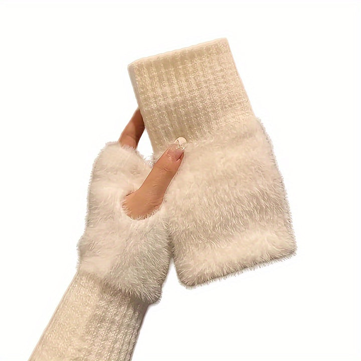 Elsa Weiche, Warme Fingerlose Handschuhe – Stylischer Winterstrick für kalte Tage
