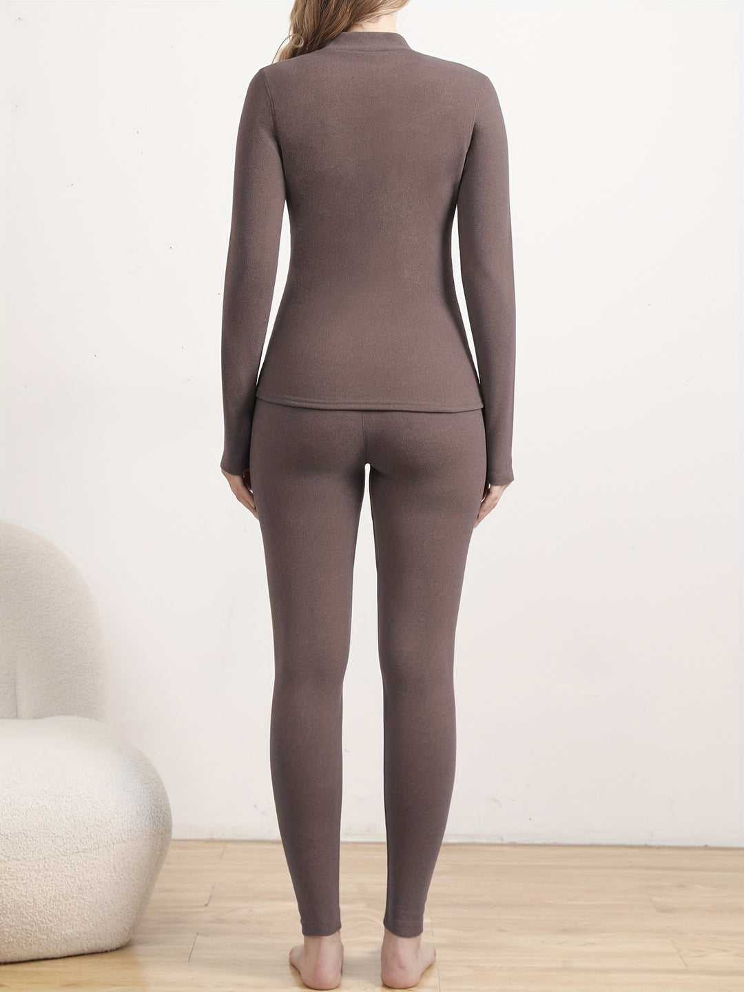 Thermisches Unterwäsche Set mit Fleece Futter für Frauen