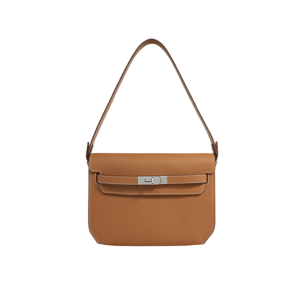 Kelly Depeches Pouch aus Leder mit Drehverschluss und zwei abnehmbaren Riemen