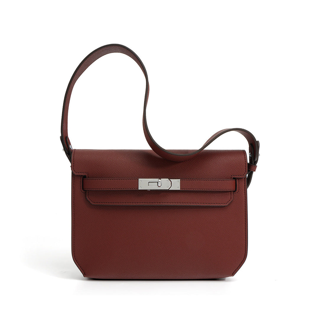 Kelly Depeches Pouch aus Leder mit Drehverschluss und zwei abnehmbaren Riemen