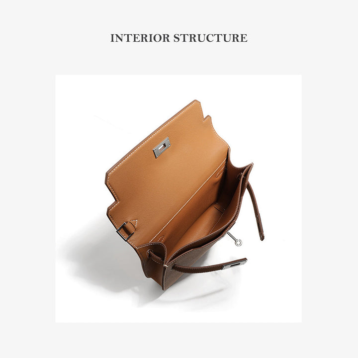 Kelly Depeches Pouch aus Leder mit Drehverschluss und zwei abnehmbaren Riemen