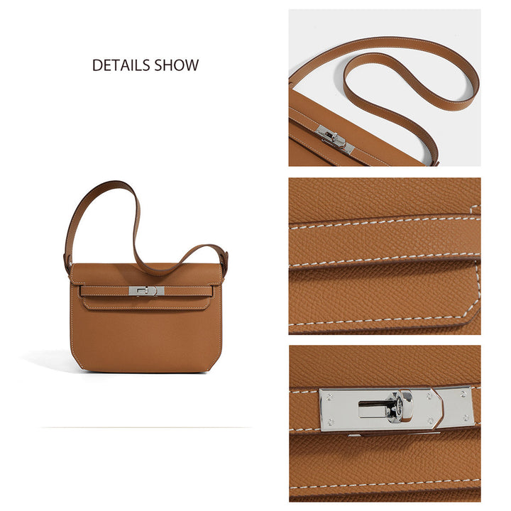 Kelly Depeches Pouch aus Leder mit Drehverschluss und zwei abnehmbaren Riemen