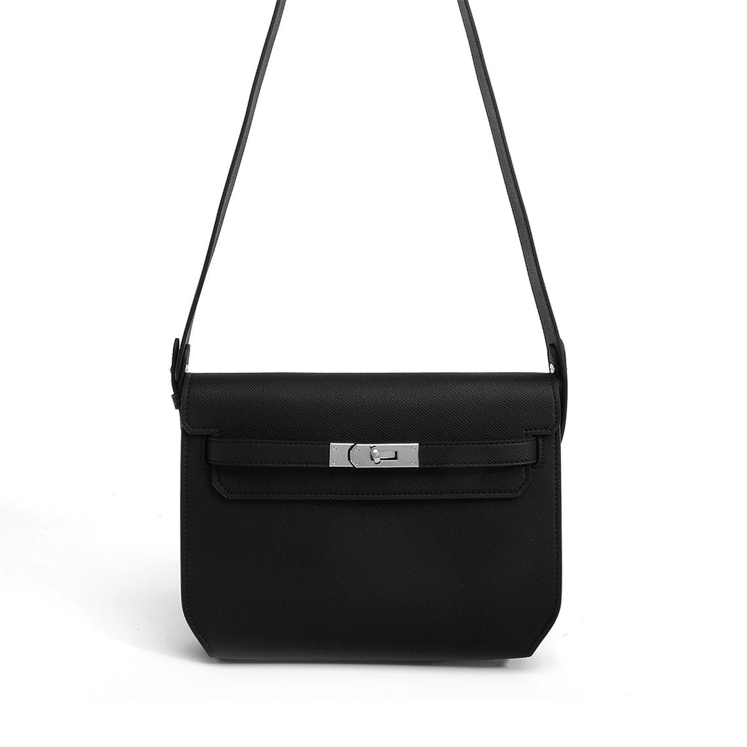 Kelly Depeches Pouch aus Leder mit Drehverschluss und zwei abnehmbaren Riemen