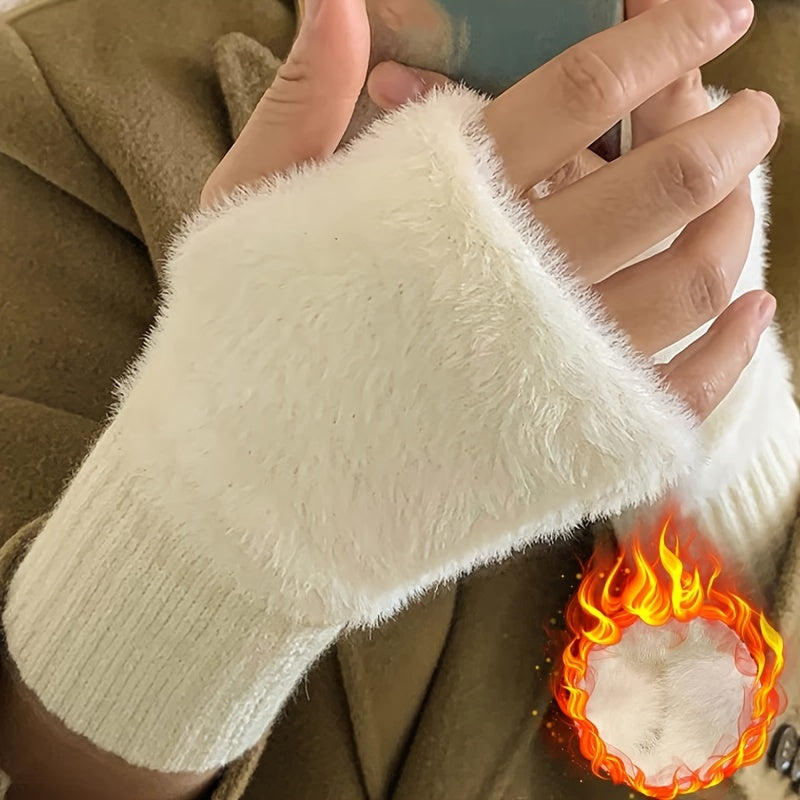 Elsa Weiche, Warme Fingerlose Handschuhe – Stylischer Winterstrick für kalte Tage