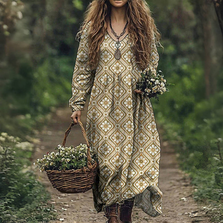 Iris – Feminines Vintage-Kleid mit romantischem Blumenprint