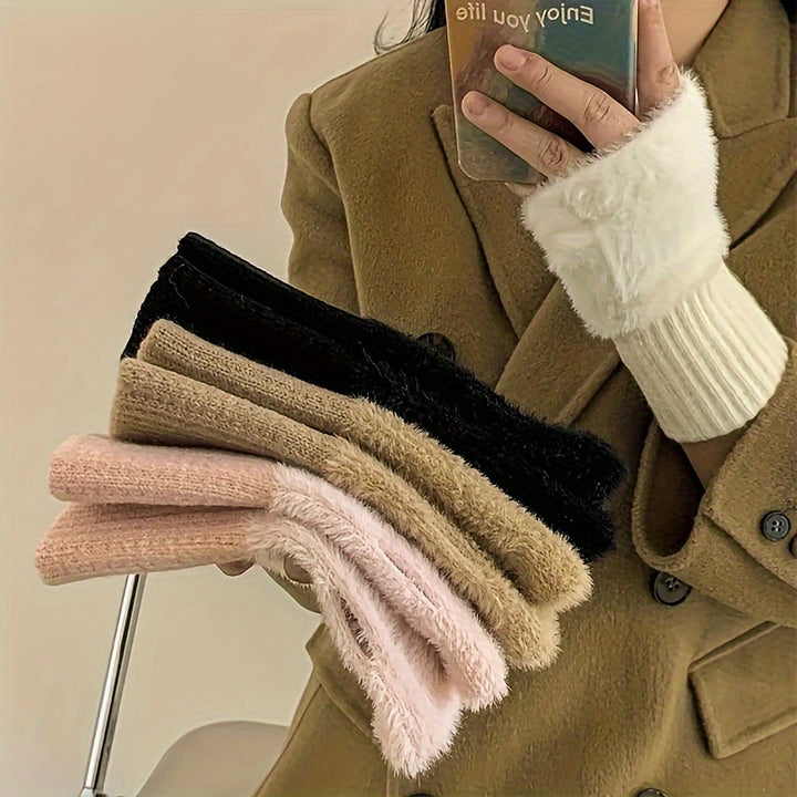Elsa Weiche, Warme Fingerlose Handschuhe – Stylischer Winterstrick für kalte Tage