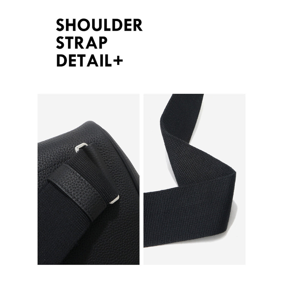 New Kelli Gürteltasche aus Narbenleder mit silbernem Drehverschluss