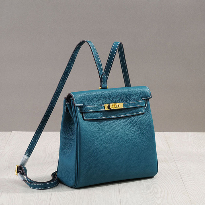 Kelly Rucksack aus Narbenleder mit verstellbaren Riemen