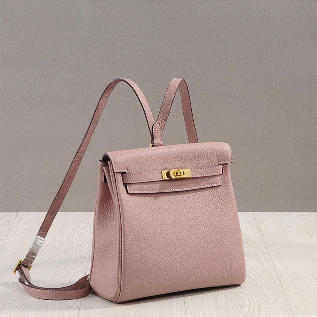 Kelly Rucksack aus Narbenleder mit verstellbaren Riemen