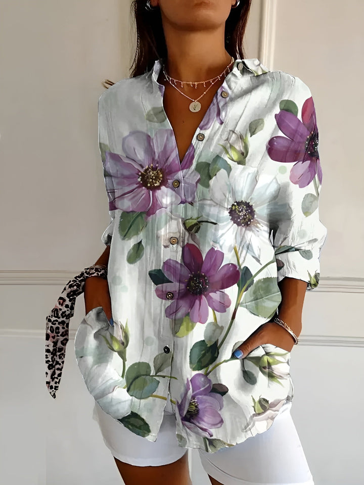 Roxane Leichte Bluse mit Blumenmuster aus Baumwolle – Für frischen, floralen Stil und Komfort