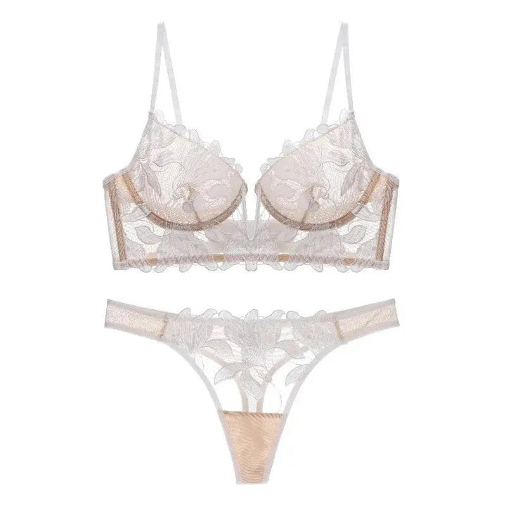 Feminines Dessous-Set Eleonore aus zarter Spitze mit BH und Slip