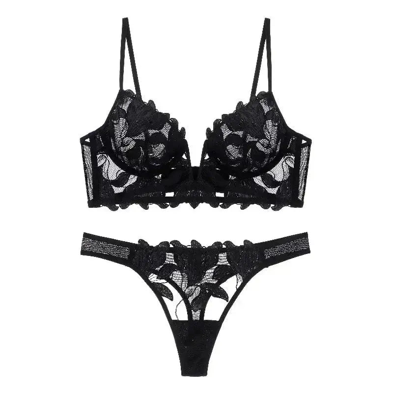 Feminines Dessous-Set Eleonore aus zarter Spitze mit BH und Slip