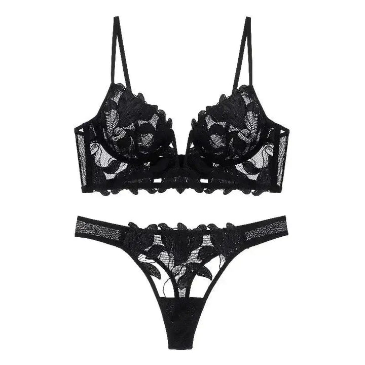 Feminines Dessous-Set Eleonore aus zarter Spitze mit BH und Slip